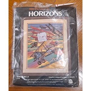 Vintage Monarch‎ Horizons Longstitch Embroidery Kit Aerial Circus 16×20